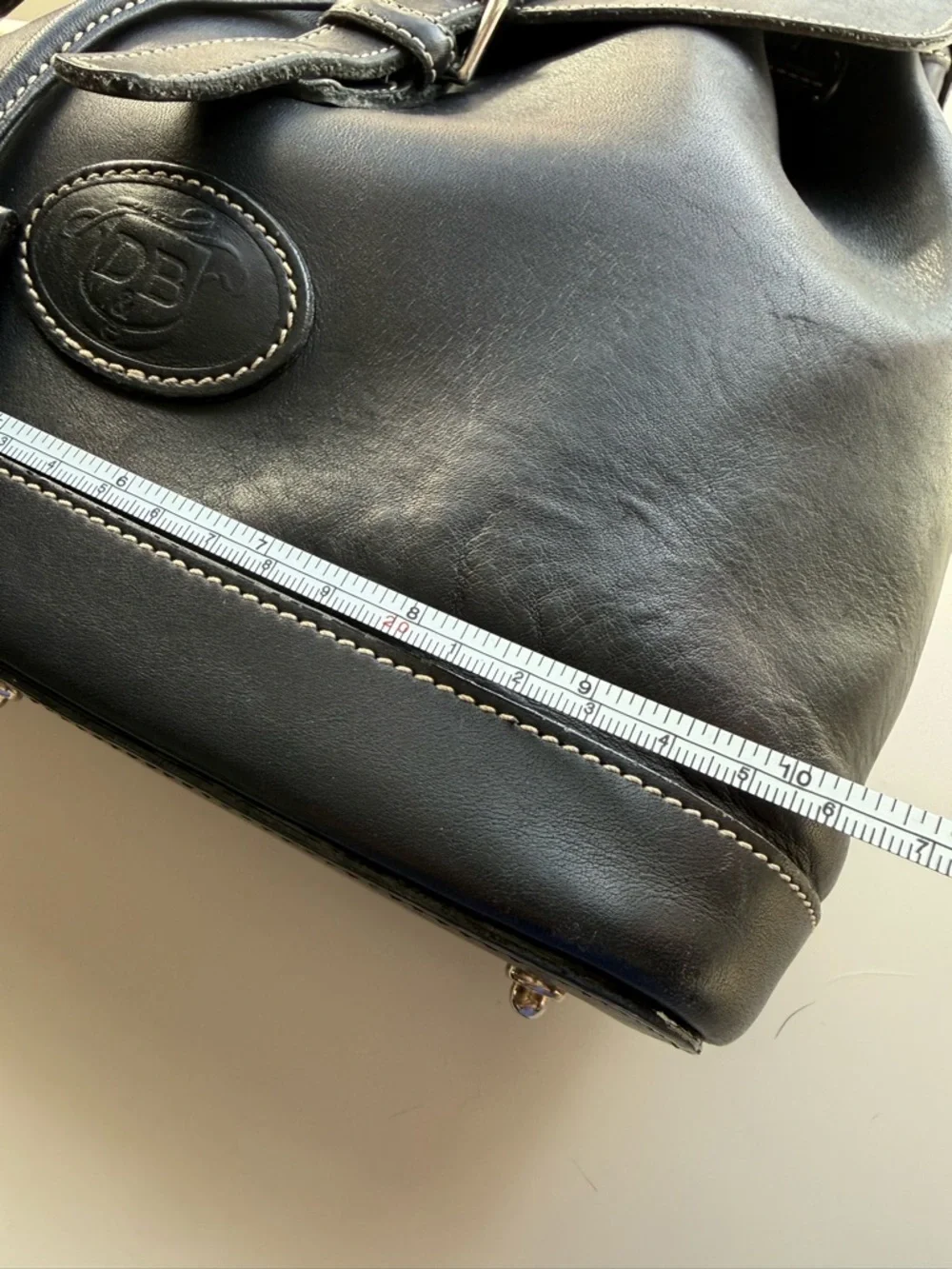 Vintage Black Leather Dooney & Bourke Backpack